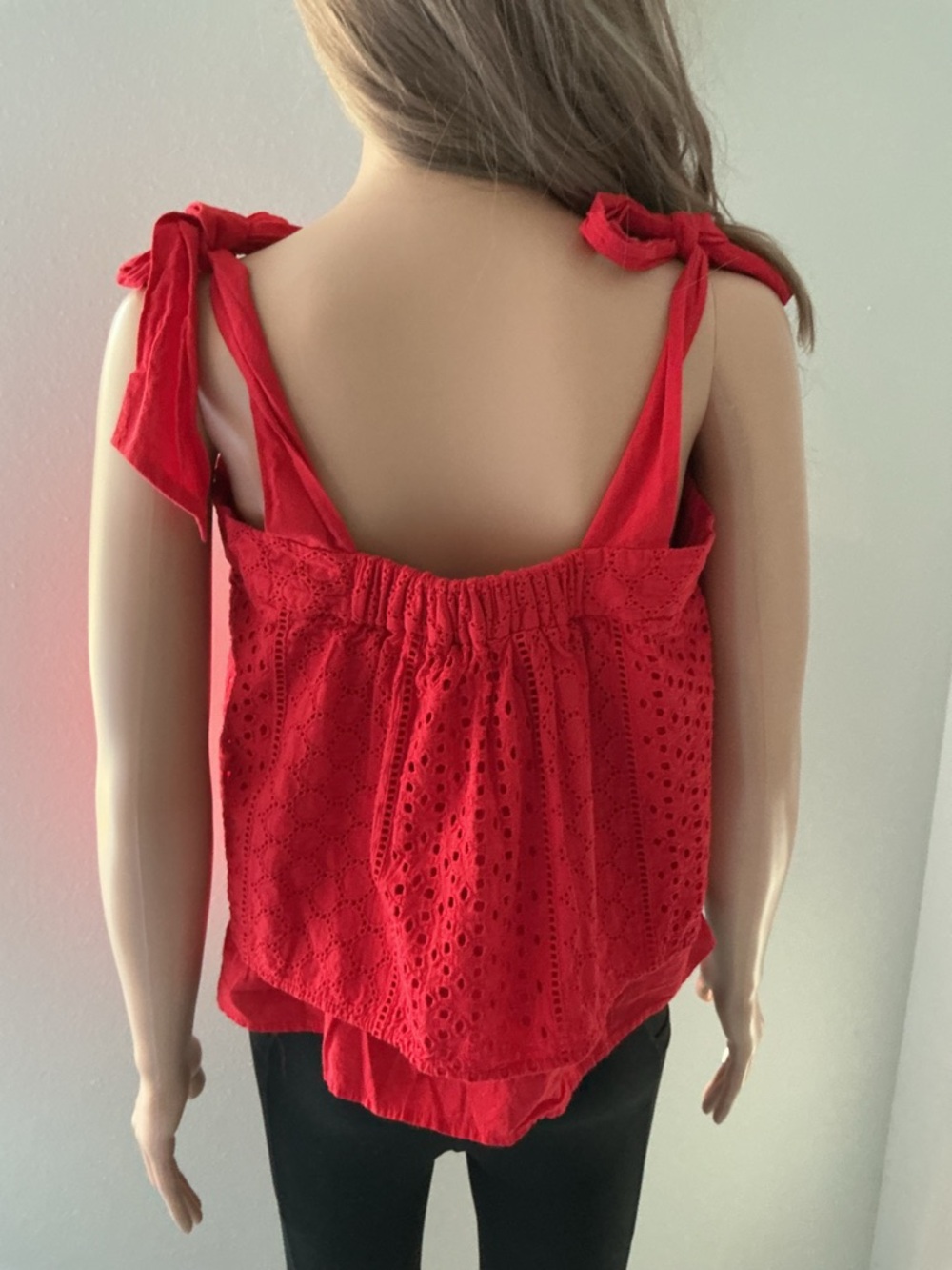 RACHEL Rachel Roy Red Eyelet Tie-Strap top - Picture 4 of 10